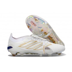 adidas Predator 26 Elite Fold-over Tongue FG Bianco Oro