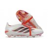 adidas Predator 26 Elite Fold-over Tongue FG Bianco Rosso Nero