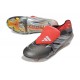 adidas Predator 26 Elite Fold-over Tongue FG Ferro Metallizzato Zero Metallico Rosso Lucido