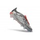 adidas Predator 26 Elite Fold-over Tongue FG Ferro Metallizzato Zero Metallico Rosso Lucido