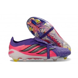 adidas Predator 26 Elite Fold-over Tongue FG Viola Rosa Nero
