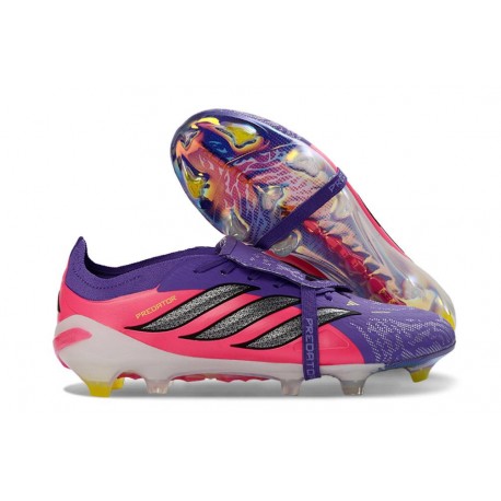 adidas Predator 26 Elite Fold-over Tongue FG Viola Rosa Nero