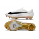 Nike Air Zoom Merurial Vapor 17 Elite Tacchetti FG Bianco Oro Nero
