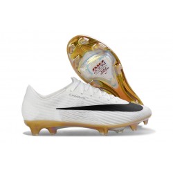 Nike Air Zoom Merurial Vapor 17 Elite Tacchetti FG Bianco Oro Nero