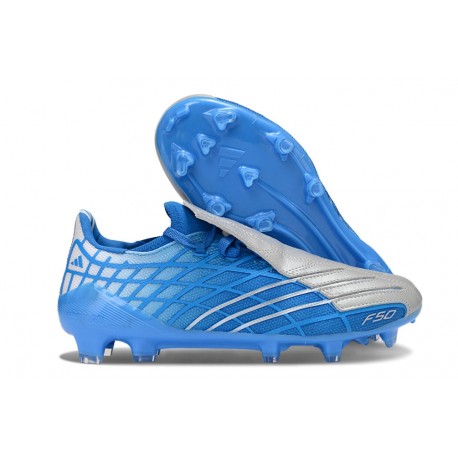 Scarpa adidas F50 Elite FG Spider Blu Argento