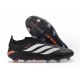Scarpe da Calcio adidas Predator Laceless Elite FG Nero Bianco Arancione