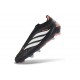 Scarpe da Calcio adidas Predator Laceless Elite FG Nero Bianco Arancione