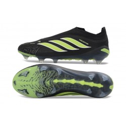 Scarpe da Calcio adidas Predator Laceless Elite FG Nero Verde Lime