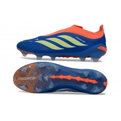 Scarpe adidas Predator Laceless Elite FG Blu Arancione Verde Lime
