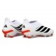 Scarpe da Calcio adidas Predator Laceless Elite FG Bianco Nero Rosso