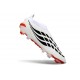 Scarpe da Calcio adidas Predator Laceless Elite FG Bianco Nero Rosso