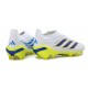 Scarpe da Calcio adidas Predator Laceless Elite FG Bianco Blu Giallo