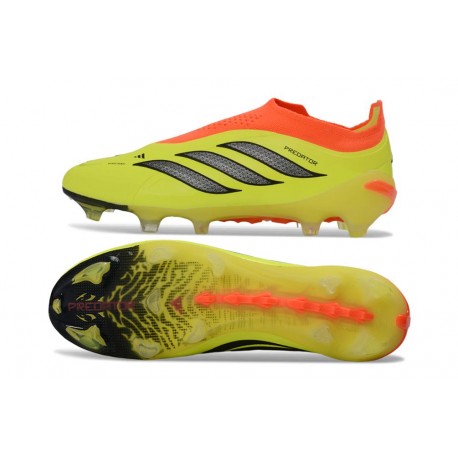 Scarpe da Calcio adidas Predator Laceless Elite FG Giallo Nero