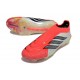 Scarpe da Calcio adidas Predator Laceless Elite FG Bianco Rosso Nero