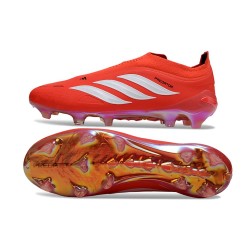 adidas Nuovo Scarpa Predator Senza Lacci Elite FG Rosso Bianco