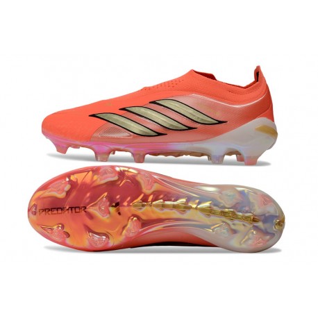 adidas Predator Senza Lacci Elite FG Solar Turbo Thermal Chrome Nero Core