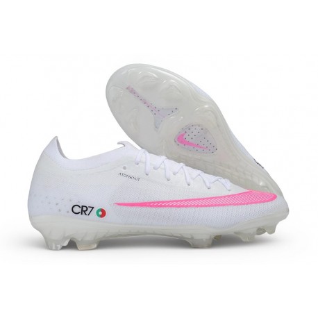 Nike Air Zoom Merurial Vapor 17 Elite FG CR7 Bianco Rosa