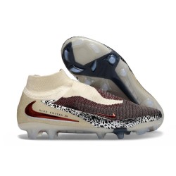 Scarpa Nike Phantom 6 High Elite FG Borgogna Crush Univ Rosso Fossil