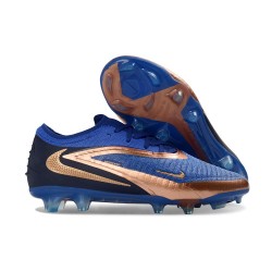 Nike Scarpe Nuovo Phantom 6 Low Elite FG Blu Marino Bronzo Metallizzato
