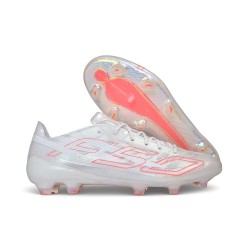 Nuovo Scarpe adidas F50 Hyperfast EVO FG Bianco Rosa