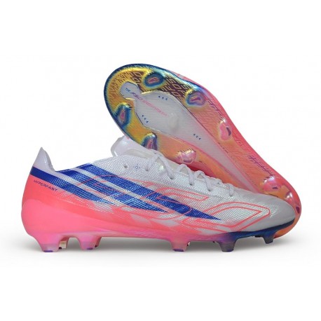 Nuovo Scarpe adidas F50 Hyperfast EVO FG Ftwr Bianco Solar Viola Solar Turbo