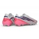 Nuovo Scarpe adidas F50 Hyperfast EVO FG Bianco Nero Rosa