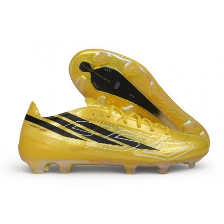 Nuovo Scarpe adidas F50 Hyperfast EVO FG Oro Nero