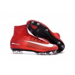 Scarpa da calcio per terreni duri Nike Mercurial Superfly V CR7 Rosso Bianco Nero