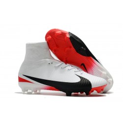 Nuovo scarpe da calcio Nike Mercurial Superfly V FG - Bianco Rosso Nero