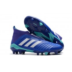 Scarpe Da Calcio Uomo - Adidas Predator 18+ FG - Blu Bianco
