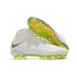 Scarpe Da Calcio Nike Hypervenom Phantom III Elite DF FG Bianco Grigio Metallic Volt