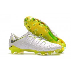 2018 Hypervenom Phantom III Elite FG - scarpa da calcio uomo Bianco Grigio Metallic Volt