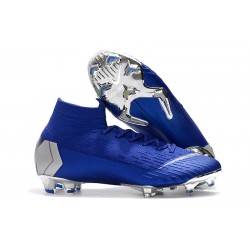 Scarpe Da Calcio Nike Mercurial Superfly VI 360 Elite FG Argento Blu