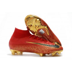 Scarpe Da Calcio 2018 Nike Mercurial Superfly VI 360 Elite FG Oro Nero Rosso