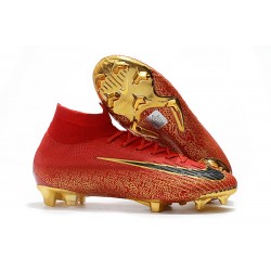 Scarpe Da Calcio Uomo Nike Mercurial Superfly VI 360 Elite FG Oro Bianco