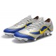 2018 CR7 Scarpe da Calcio Nike Mercurial Vapor XII 360 Elite FG Metallico Oro Bianco Blu