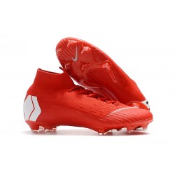 Scarpe Da Calcio Nike Mercurial Superfly VI 360 Elite FG Rosso Bianco