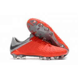 2018 Hypervenom Phantom III FG - scarpa da calcio uomo Rossa Grigio