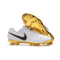 Scarpe da Calcio Nike Tiempo Legend 7 FG Uomo Oro Bianco Nero