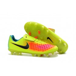 Nuovo Nike Magista Opus II FG Tacchetti da Calcio Volt Nero Arancione Totale