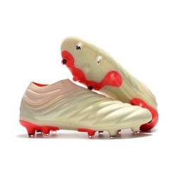 Scarpe Da Calcio Uomo Adidas Copa 19+ FG Biancastro Rosso Solare