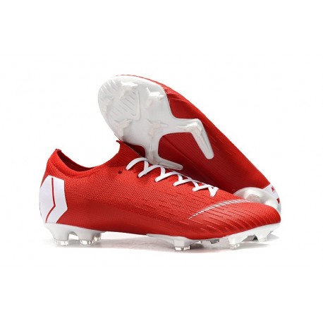 Scarpe da Calcio 2019 Nike Mercurial Vapor XII 360 Elite FG Rosso Bianco