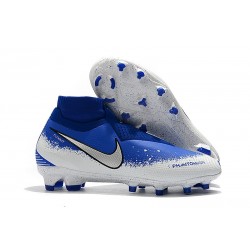 Tacchetti da Calcio Nike Phantom VSN Elite DF FG Blu Bianco Argento