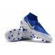 Tacchetti da Calcio Nike Phantom VSN Elite DF FG Blu Bianco Argento