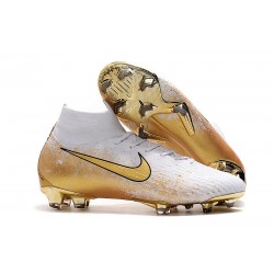 Nike Mercurial Superfly 6 Elite FG Scarpe Uomo Bianco Oro