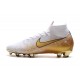 Nike Mercurial Superfly 6 Elite FG Scarpe Uomo Bianco Oro