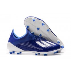 Scarpe da Calcio Nuovo adidas X 19.1 FG Blu Bianco