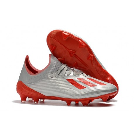 Scarpe da Calcio Nuovo adidas X 19.1 FG Grigio Rosso