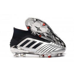 Scarpe da Calcio adidas Predator 19+ FG Argento Nero