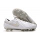 Scarpe da Calcio Nike Tiempo Legend VIII FG - Bianco Puro Platino Grigio